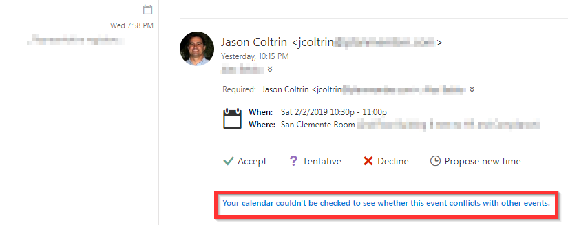 outlook 365 for mac not accepting calendar meetings